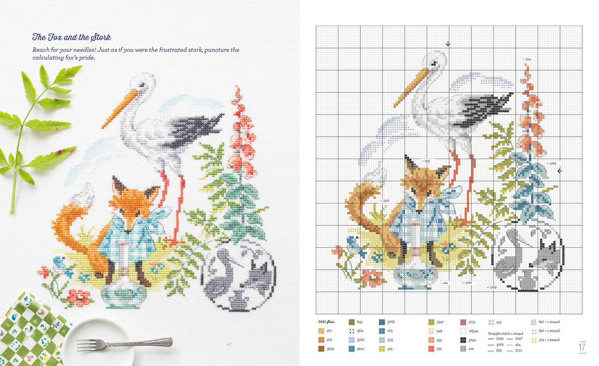 Fables and Fairy Tales to Cross Stitch-Stitched Modern