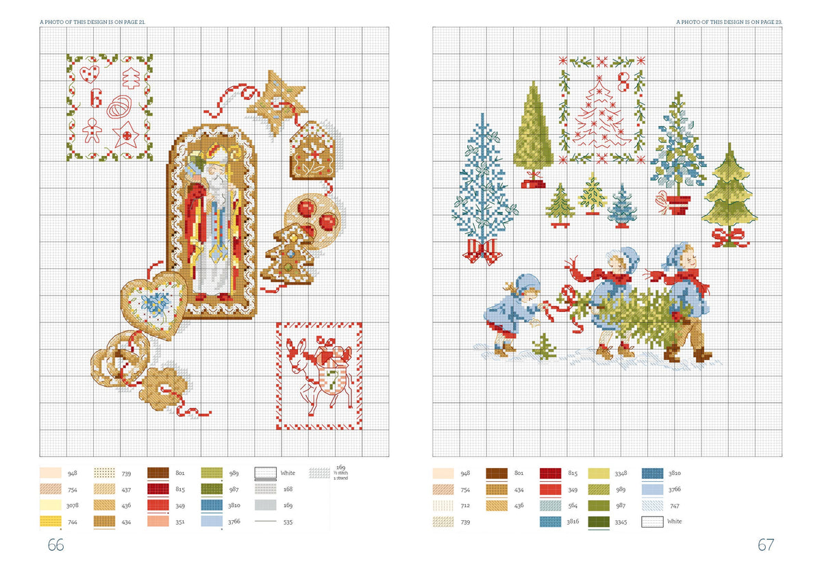 The Magic of Christmas to Cross Stitch-Stitched Modern
