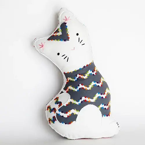 Kitty Stuffie Hand Embroidery Kit-Stitched Modern