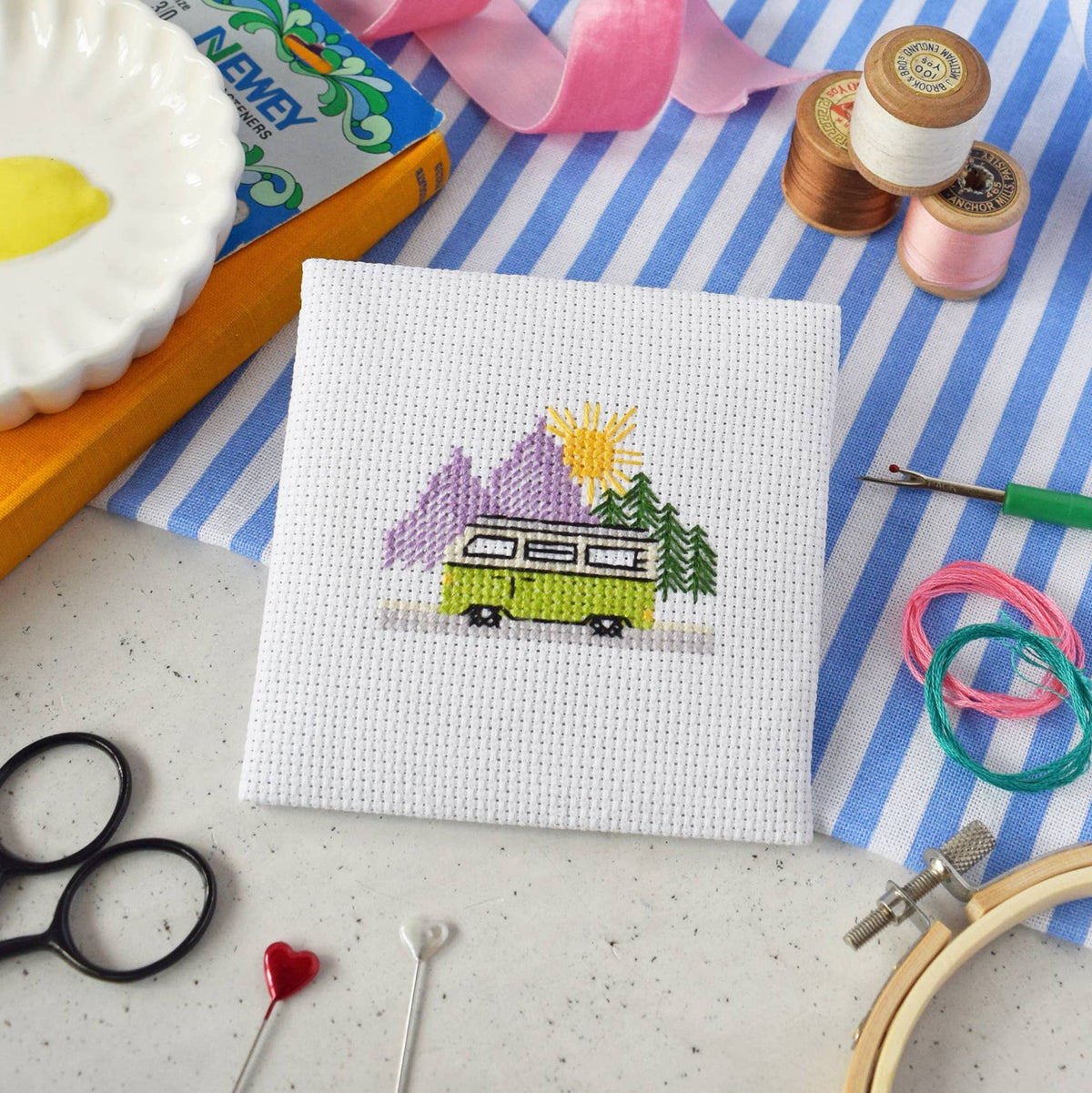 Campervan Mini Cross Stitch Kit