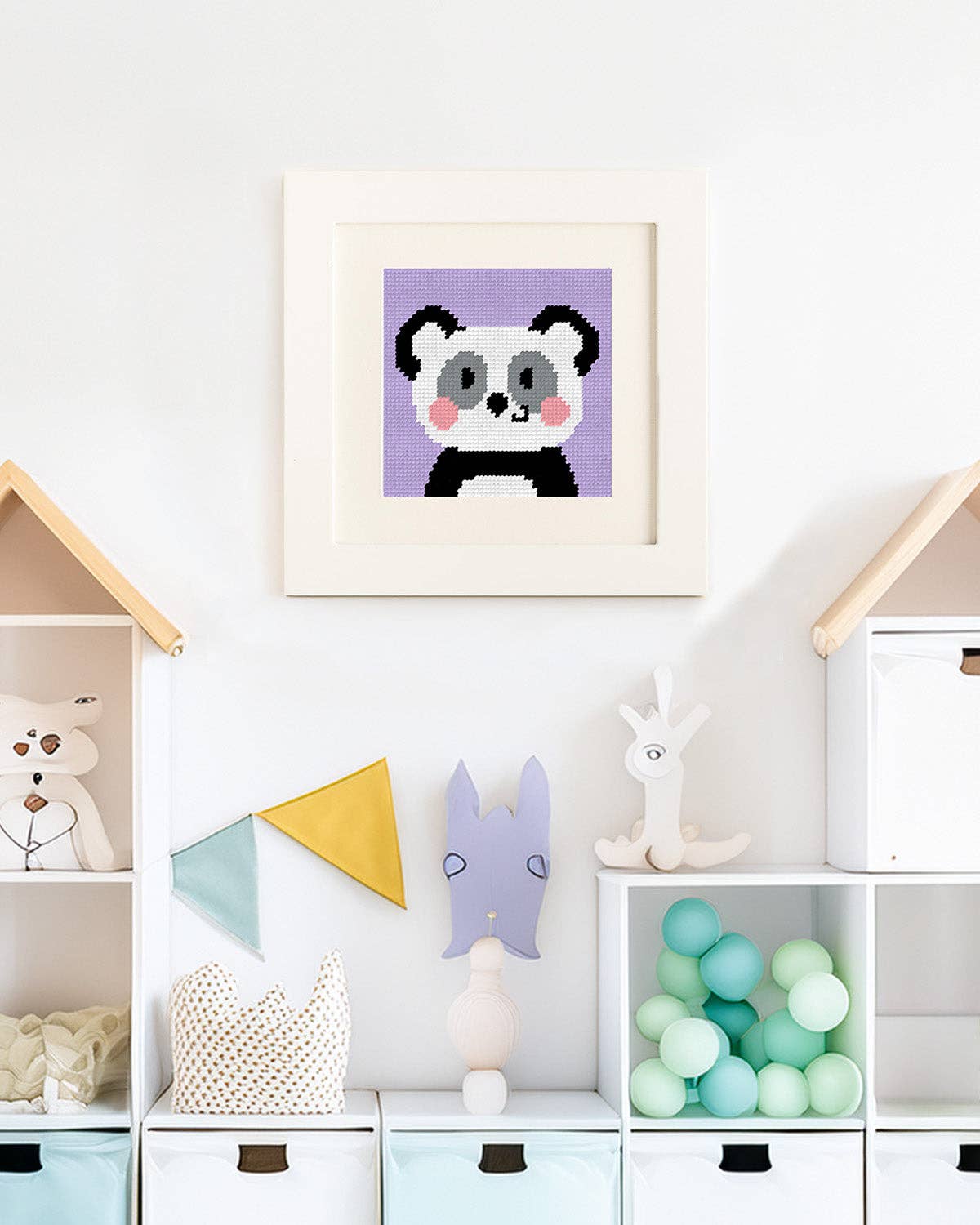Needlepoint Kit for Kids - Pepper, the Panda-Stitched Modern