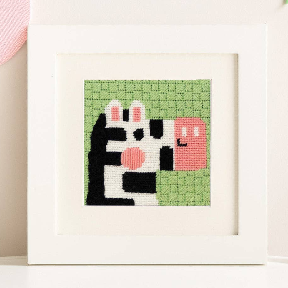 Needlepoint Kit for Kids - Zoe, the Zebra-Stitched Modern