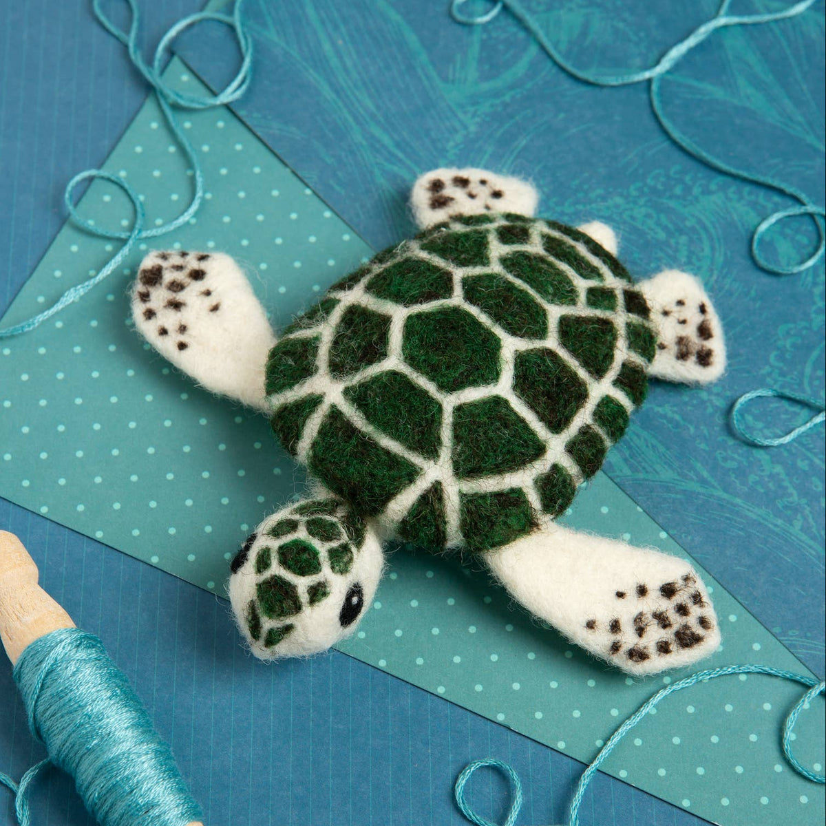Baby Sea Turtle Mini Needle Felting Kit