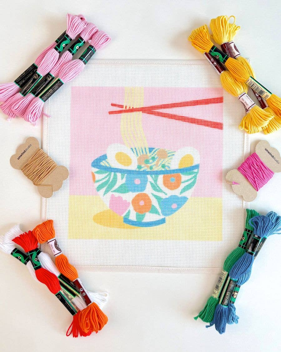 Ramen Night Needlepoint Kit-Stitched Modern