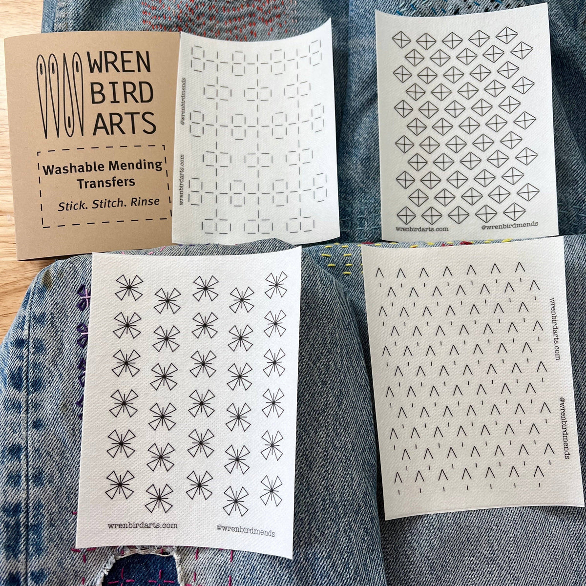 Stick & Stitch Mending Patch - Craft Brown (Set #8)-Stitched Modern