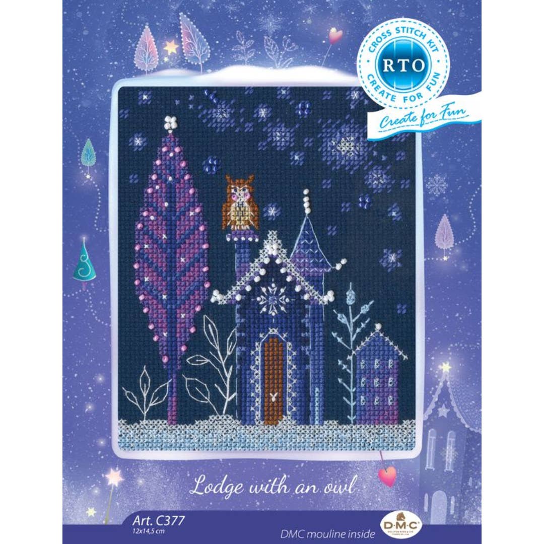 Lodge with an Owl Cross Stitch Kit