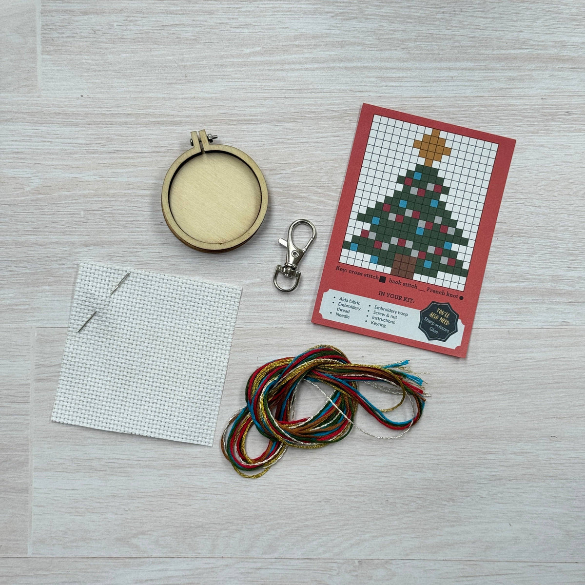 Mini Matchbox Cross Stitch Kit - Christmas Tree