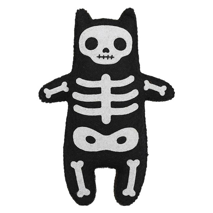 Hand Embroidered Felt Doll Kit - Skeleton Cat