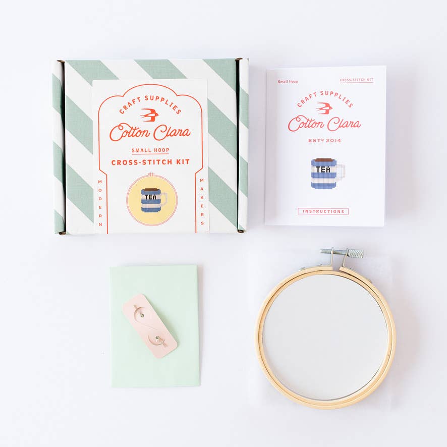 Cup of Tea Cross Stitch Kit-Stitched Modern
