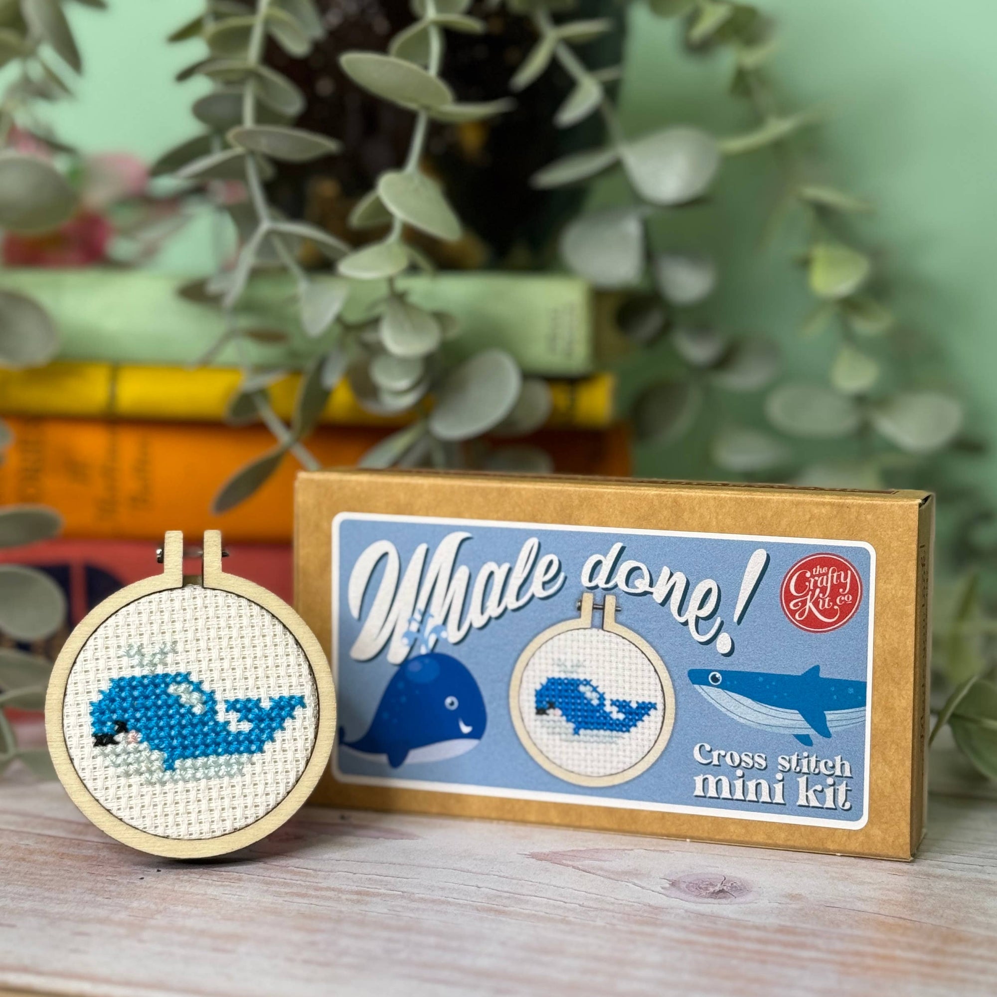 Matchbox Mini Cross Stitch Kit - Whale Done