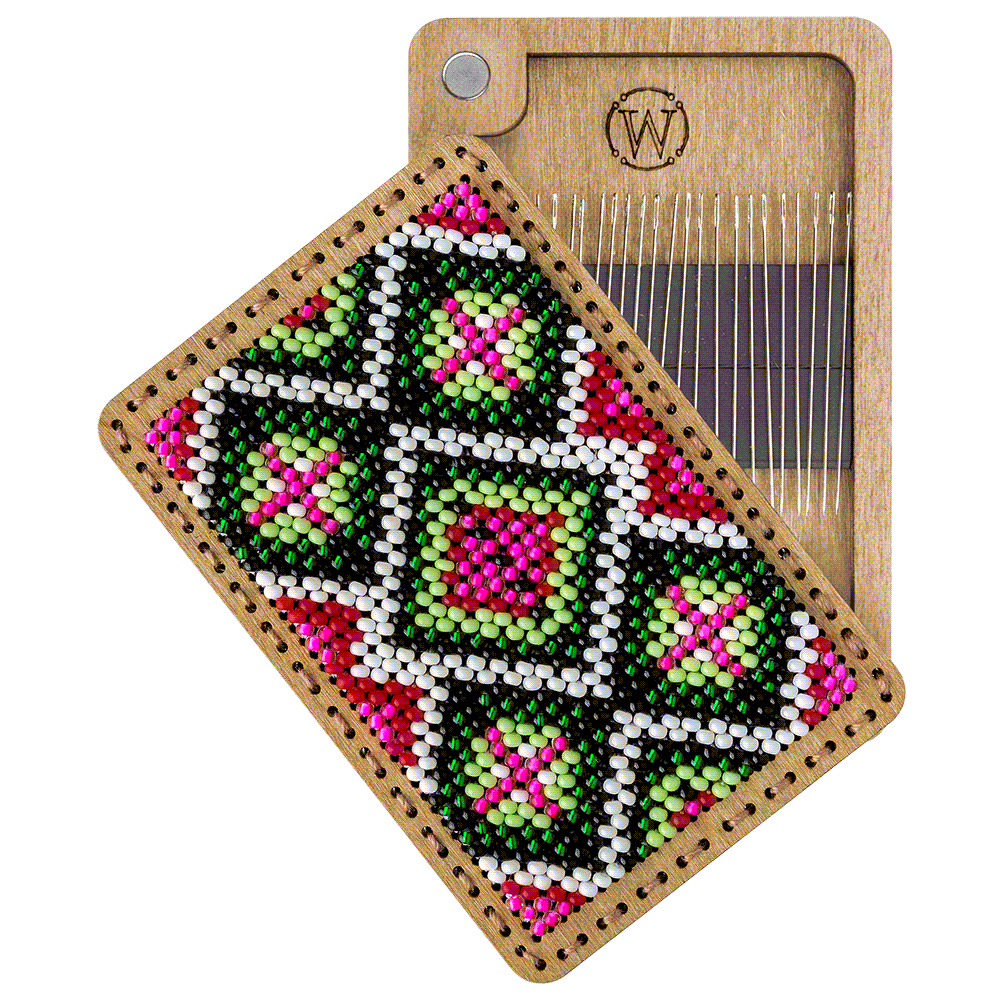 Rose Garden Bead Embroidery Needle Case Kit