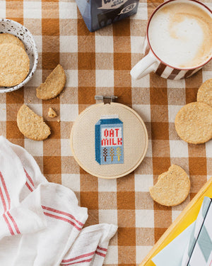 Oat Milk Cross Stitch Kit