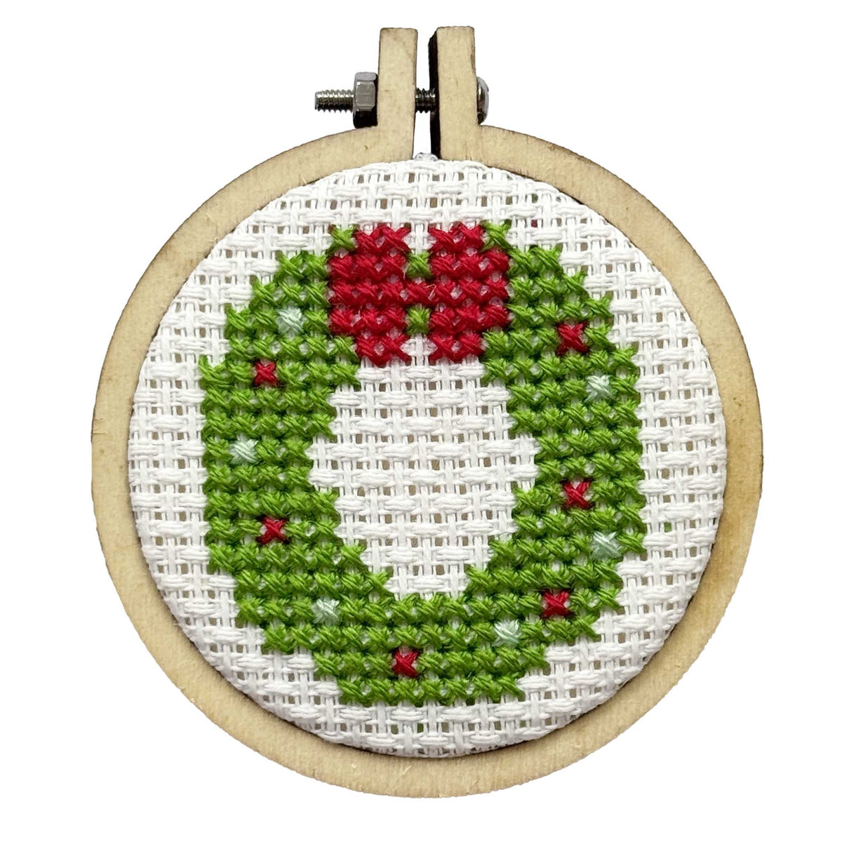 Mini Matchbox Cross Stitch Kit - Christmas Wreath