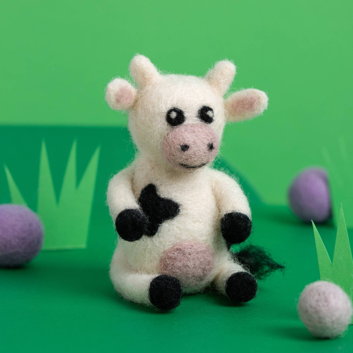Cow Mini Needle Felting Kit