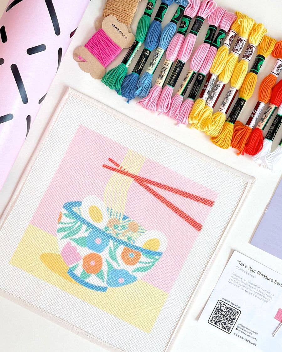 Ramen Night Needlepoint Kit-Stitched Modern