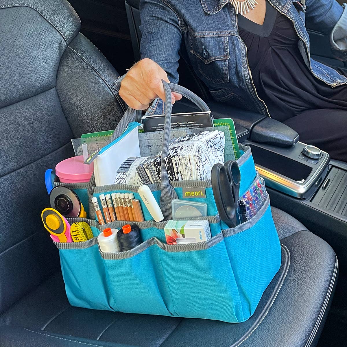 Portable Canvas Craft Tote Organizer
