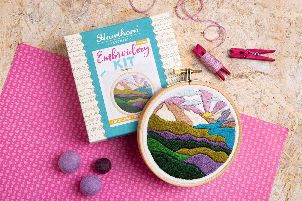 Highland Hike Mini Hand Embroidery Kit