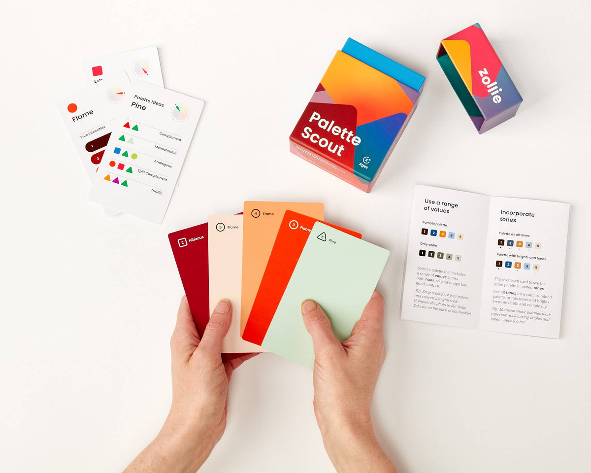 Palette Scout: Create Beautiful Color Harmonies with 180 Color Palette Cards-Stitched Modern
