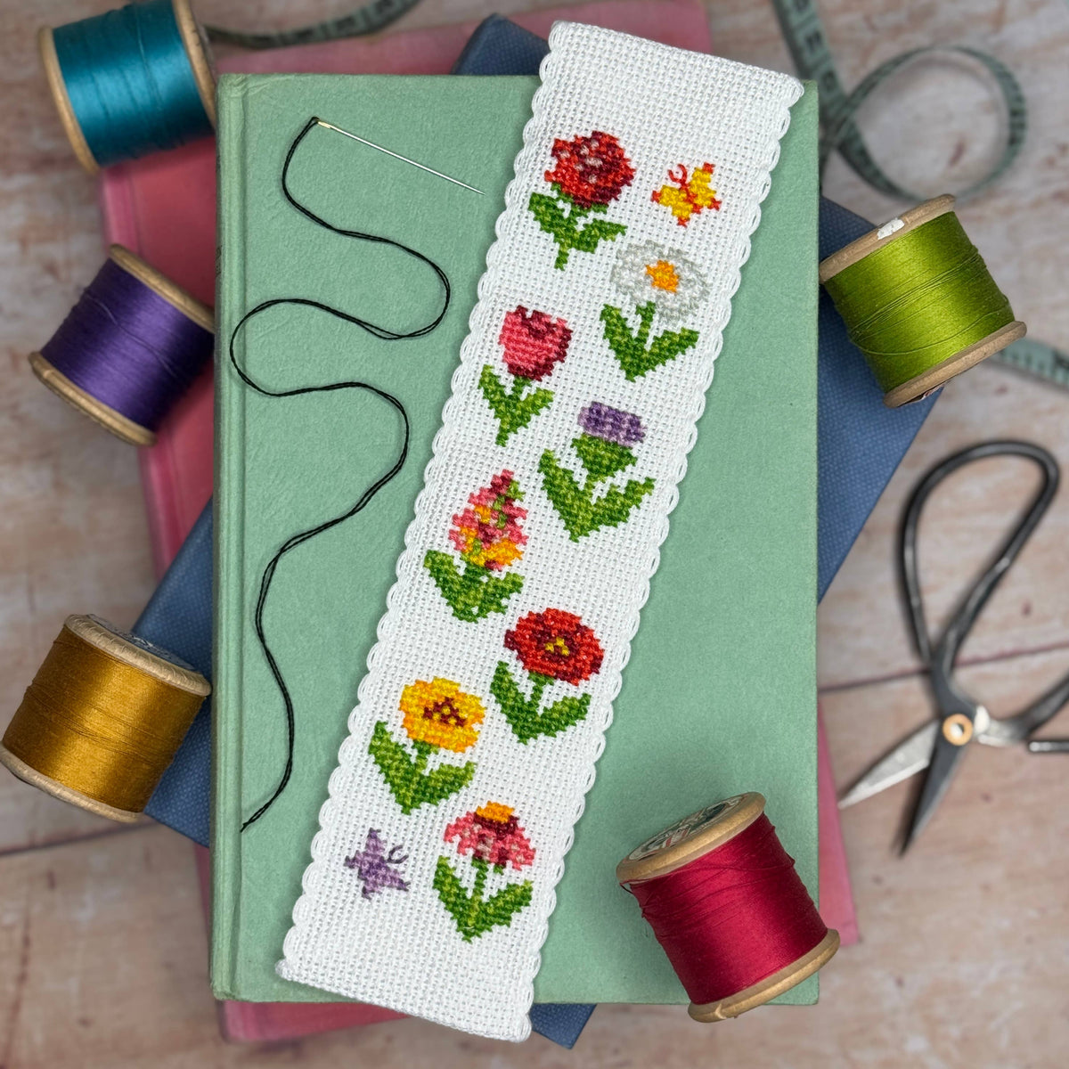Cottage Garden Cross Stitch Bookmark Kit