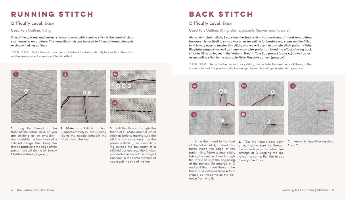 Embroidery Handbook: Essential Stitches For Gorgeous Designs-Stitched Modern