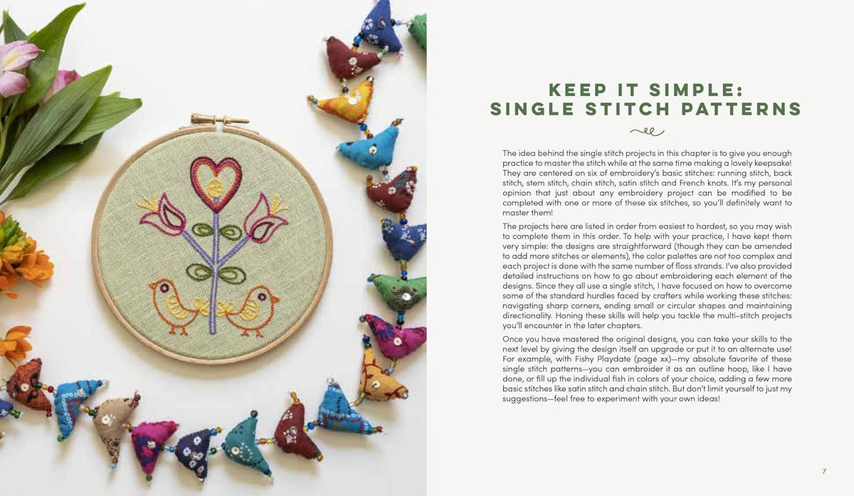 Embroidery Handbook: Essential Stitches For Gorgeous Designs-Stitched Modern
