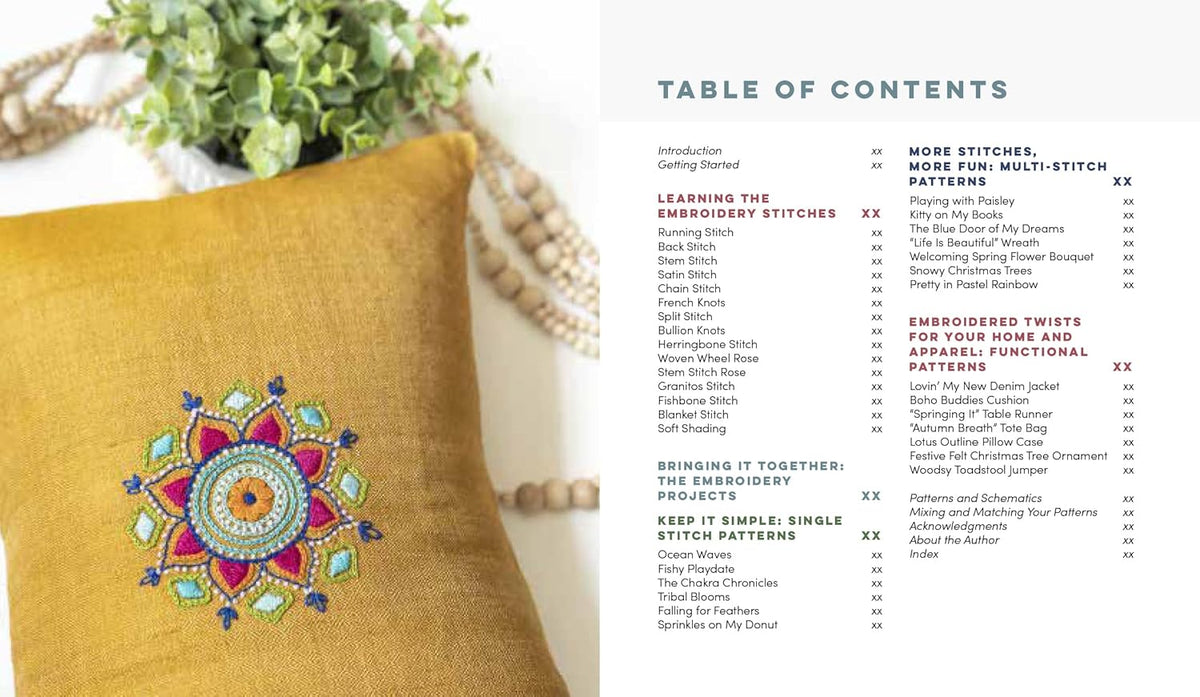 Embroidery Handbook: Essential Stitches For Gorgeous Designs-Stitched Modern