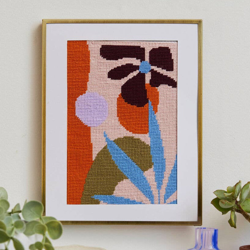 Wool and the Gang Escape Needlepoint Kit-Stitched Modern
