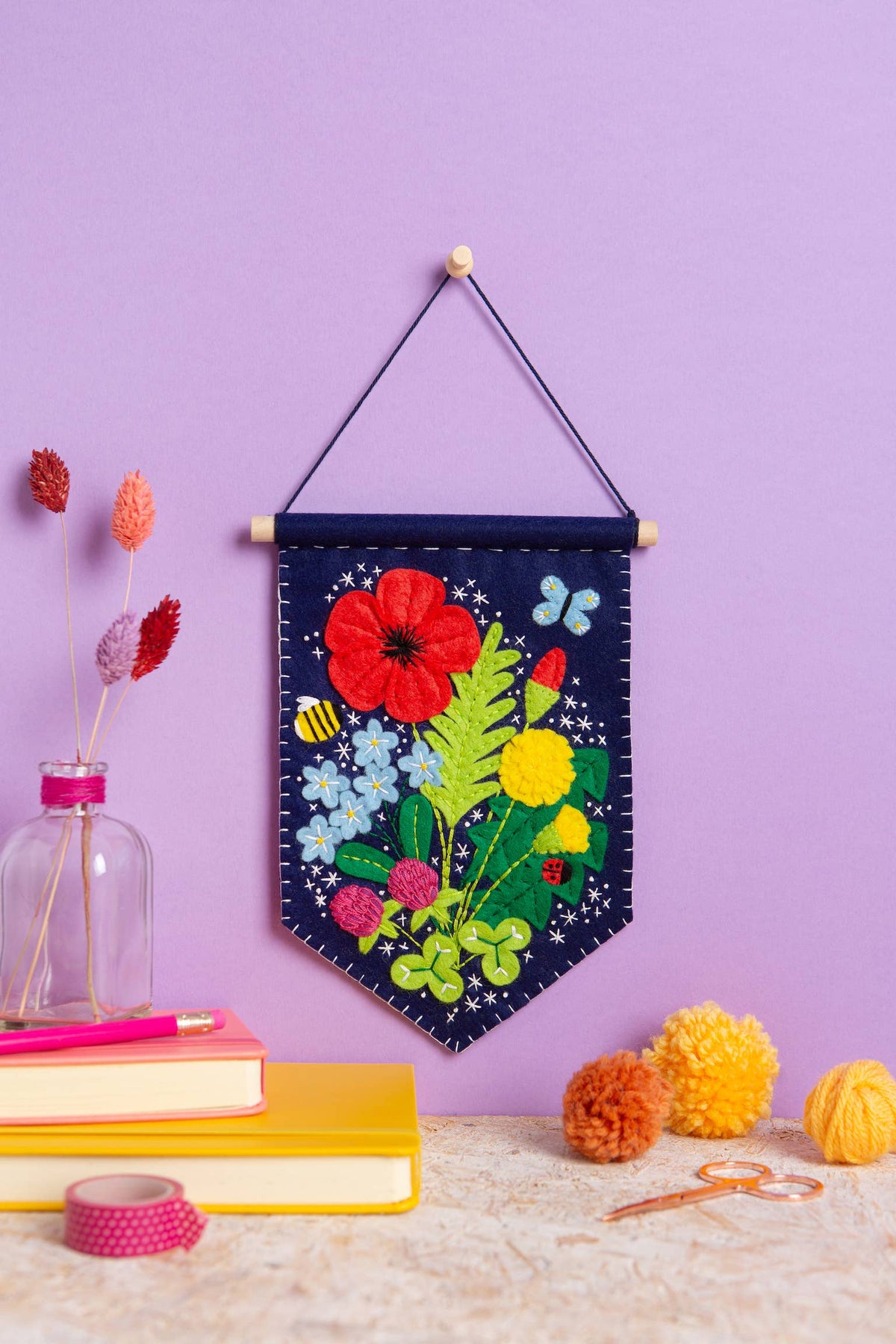 Wildflower Pennant Felt Craft Kit