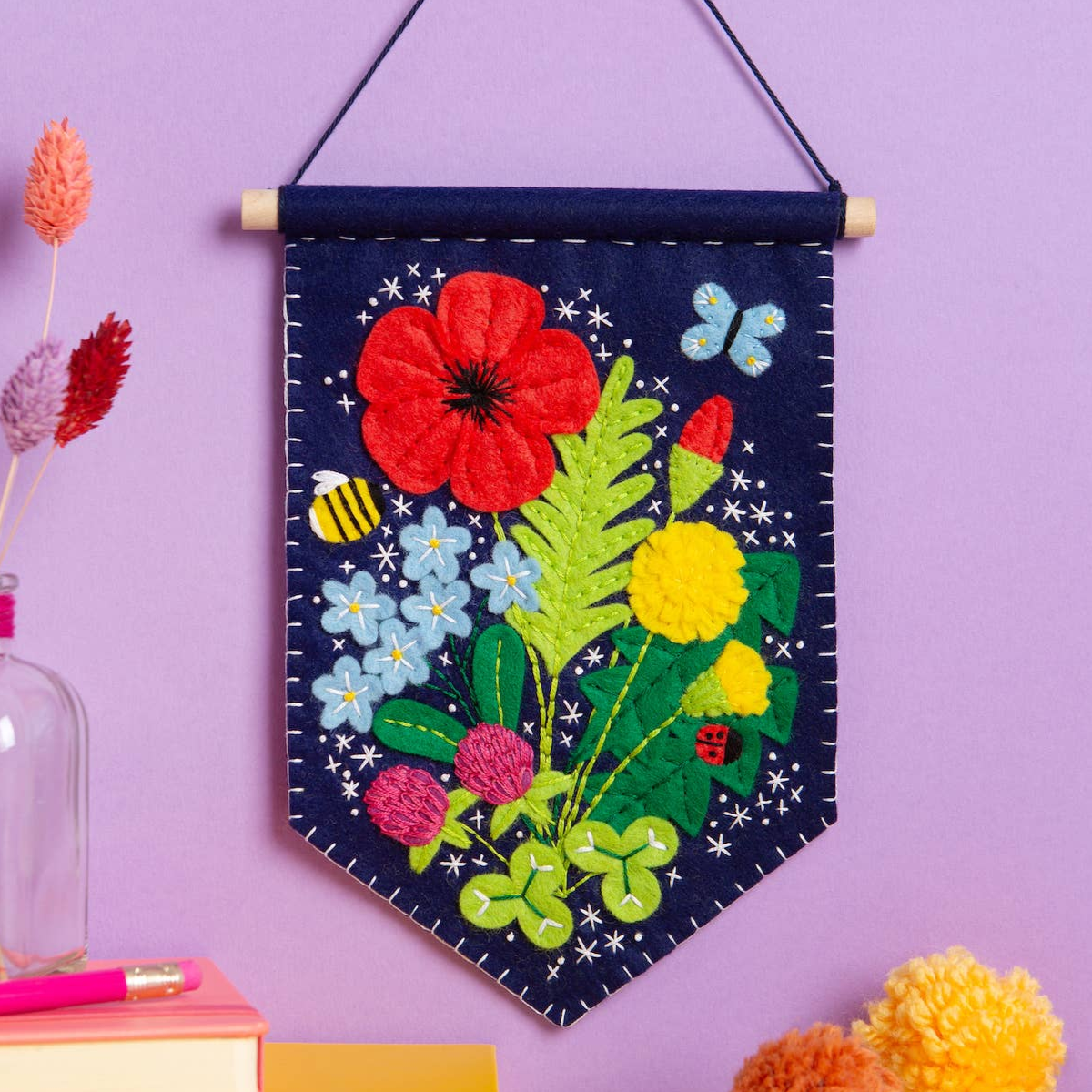 Wildflower Pennant Felt Craft Kit