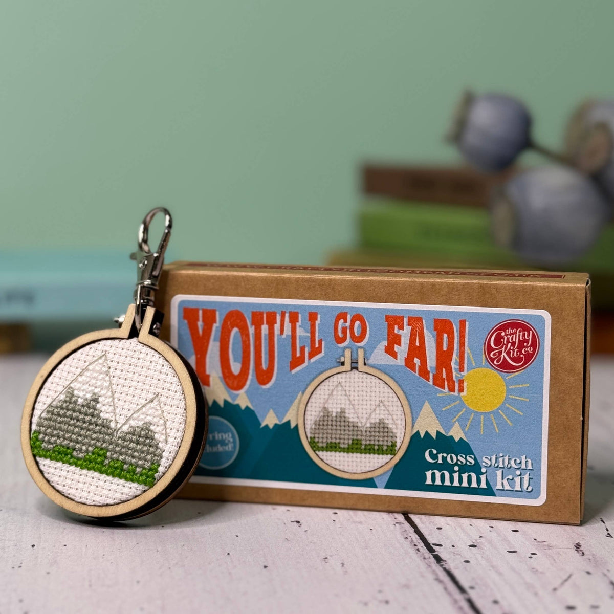 Mini Matchbox Cross Stitch Kit - You'll Go Far-Stitched Modern