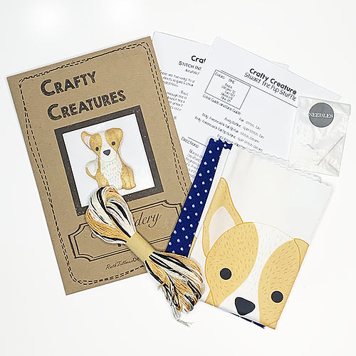 Puppy Stuffie Hand Embroidery Kit