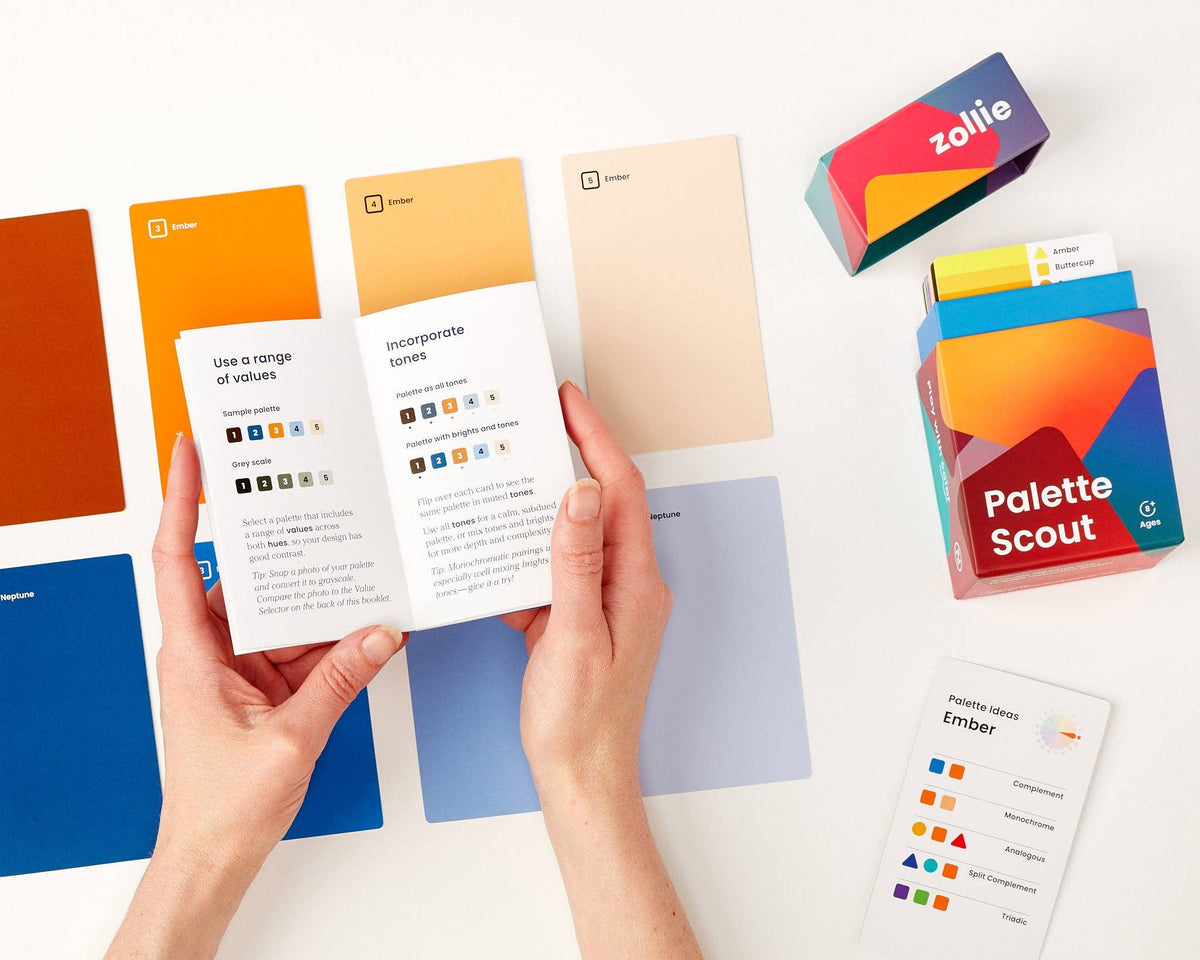 Palette Scout: Create Beautiful Color Harmonies with 180 Color Palette Cards-Stitched Modern