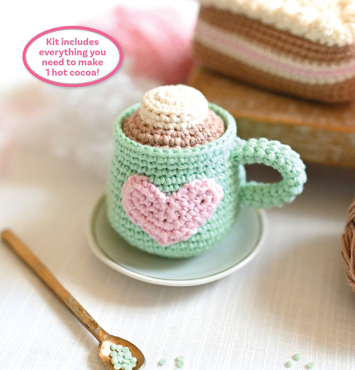Crochet Café Amigurumi Kit - Hot Cocoa