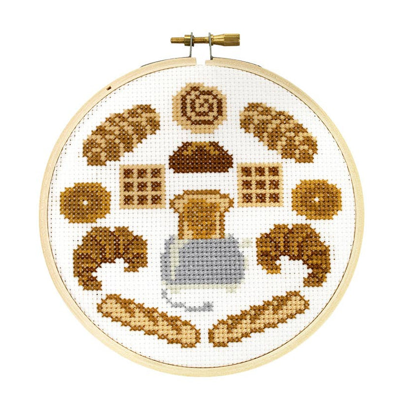 Bread Head Cross Stitch Kit-Stitched Modern