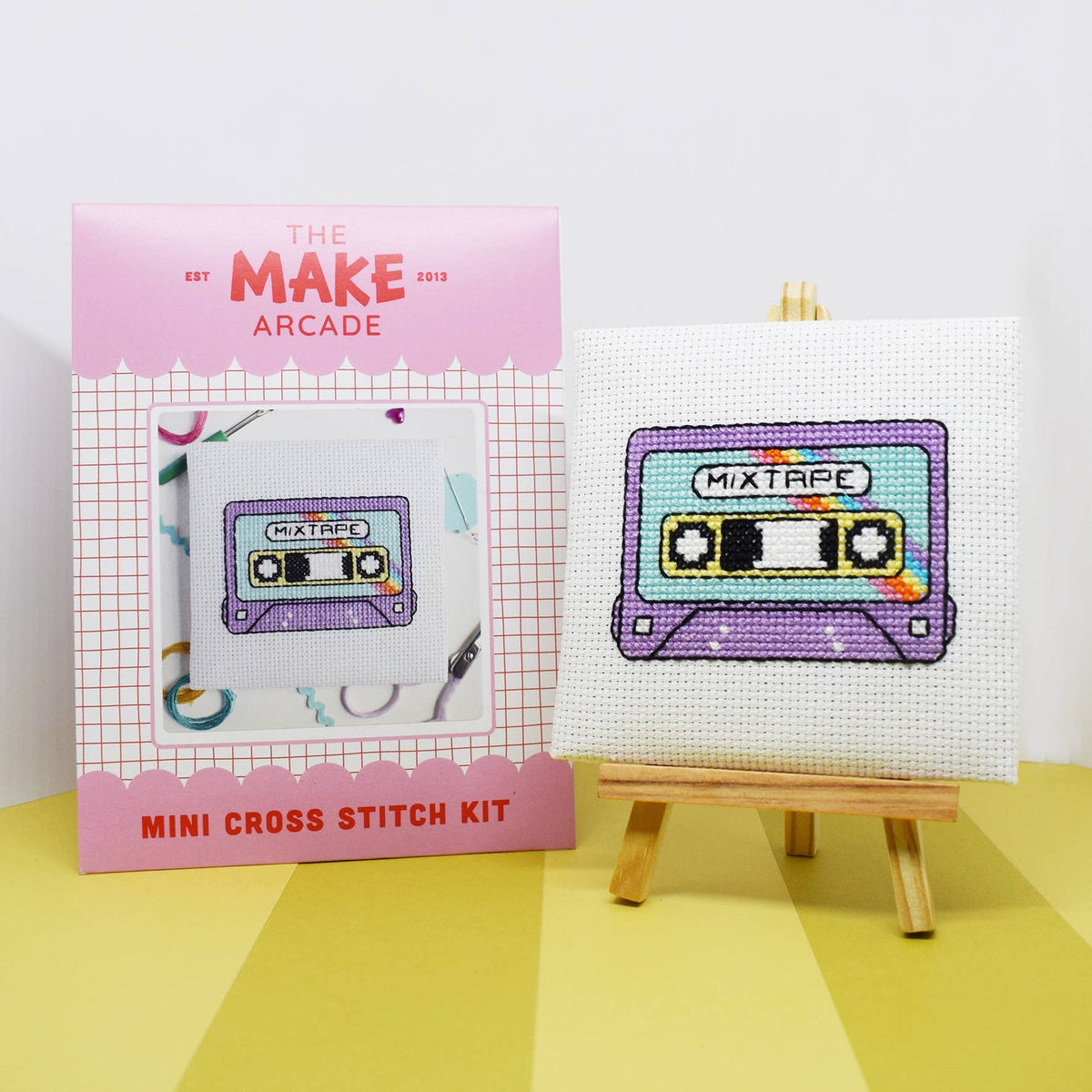 Mixtape Mini Cross Stitch Kit-Stitched Modern
