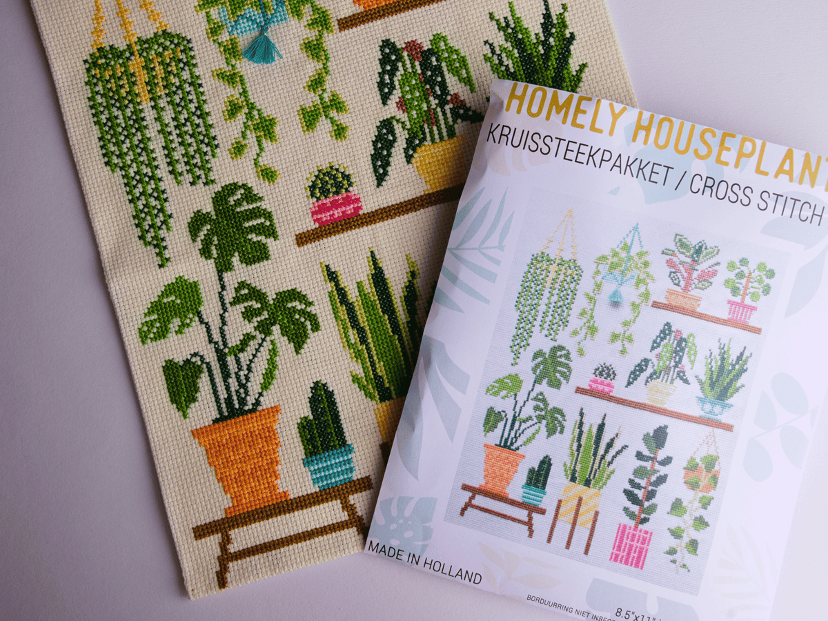 Homey Houseplants V1 Cross Stitch Kit