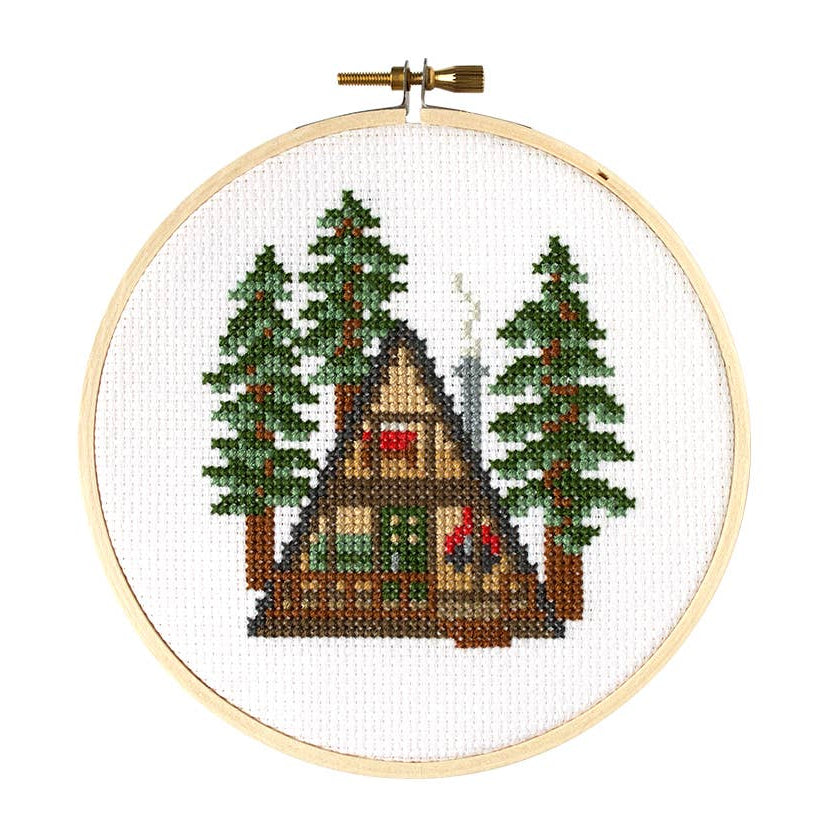 A-Frame Cross Stitch Kit-Stitched Modern