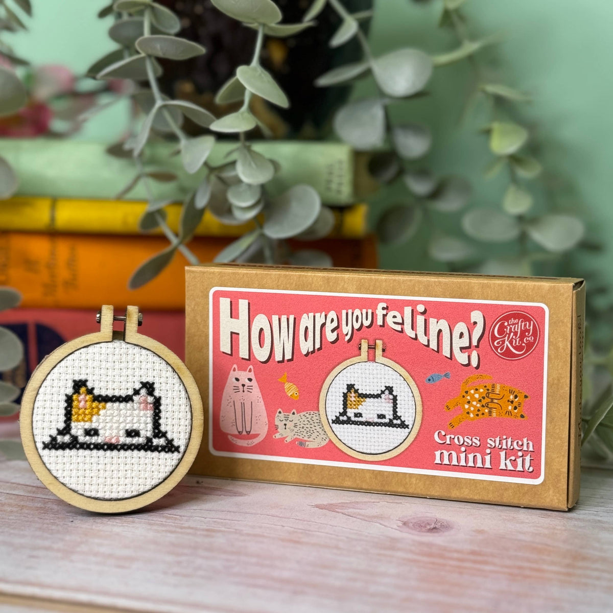 Mini Matchbox Cross Stitch Kit - How Are You Feline-Stitched Modern