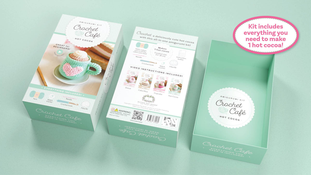 Crochet Café Amigurumi Kit - Hot Cocoa