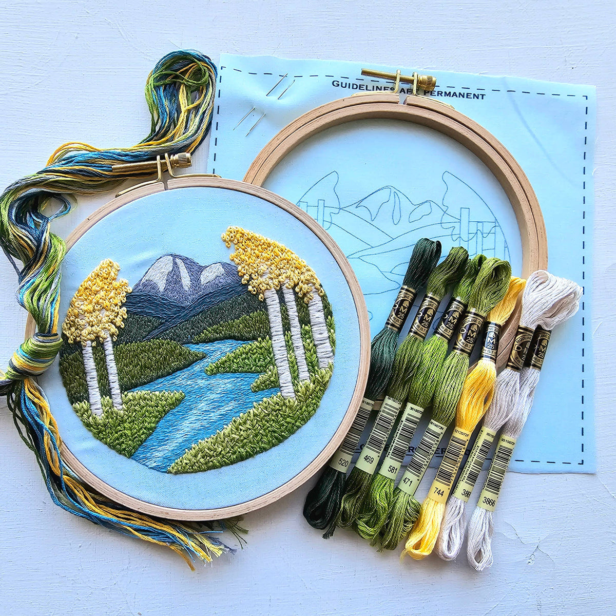 Aspen Vista Landscape Hand Embroidery Kit