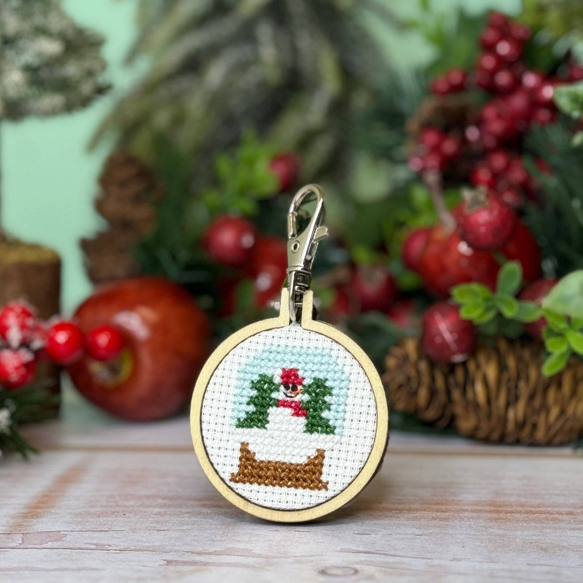 Mini Matchbox Cross Stitch Kit - Snowglobe