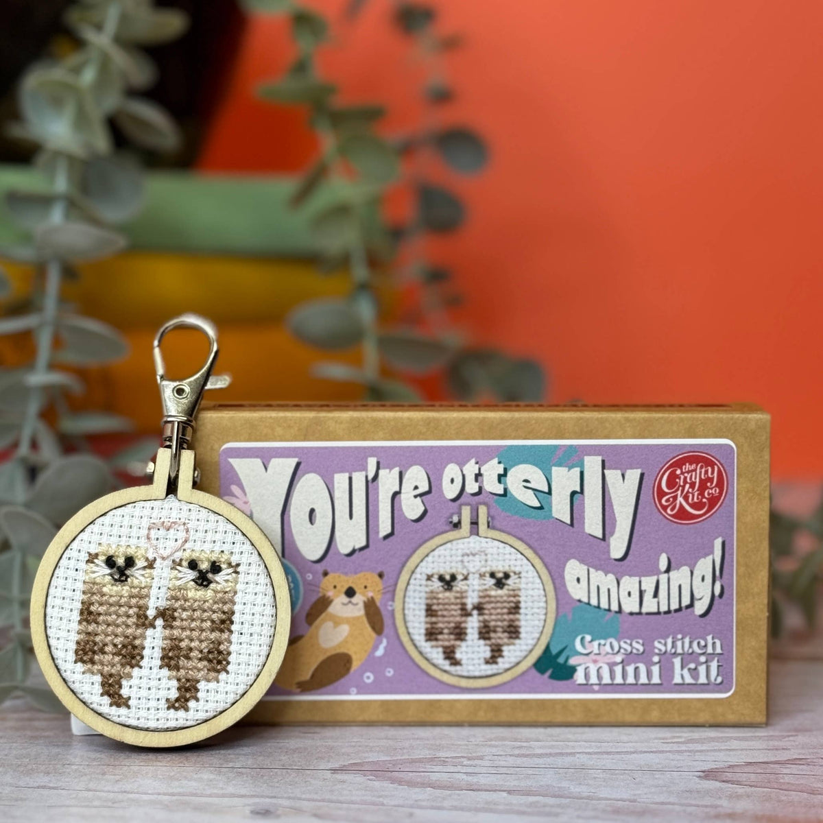 Mini Matchbox Cross Stitch Kit - You&#39;re Otterly Amazing
