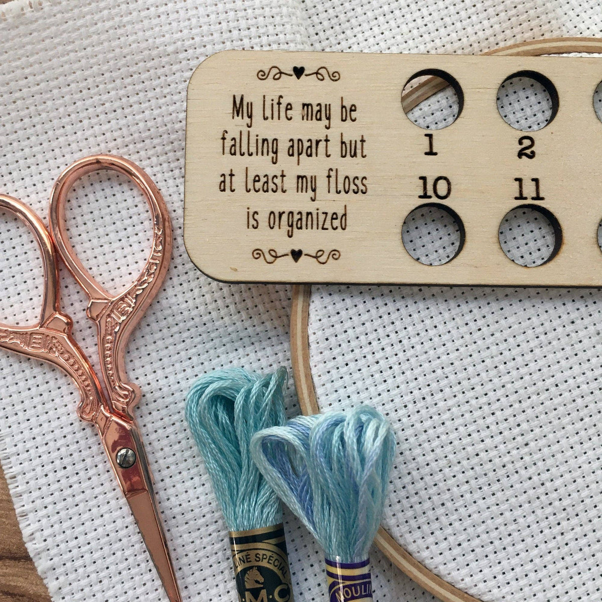 Snarky Wood Embroidery Floss Organizer