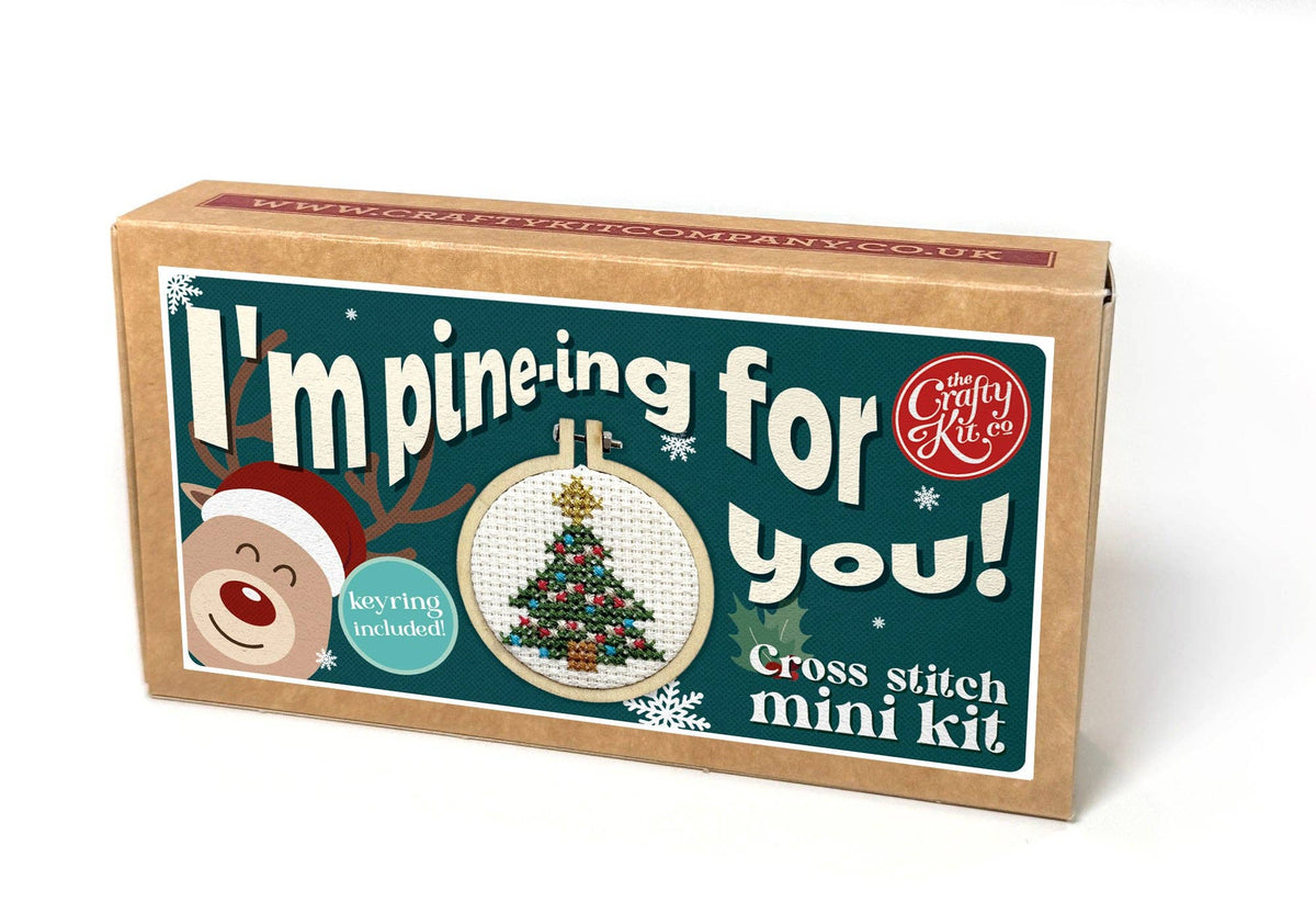 Mini Matchbox Cross Stitch Kit - Christmas Tree