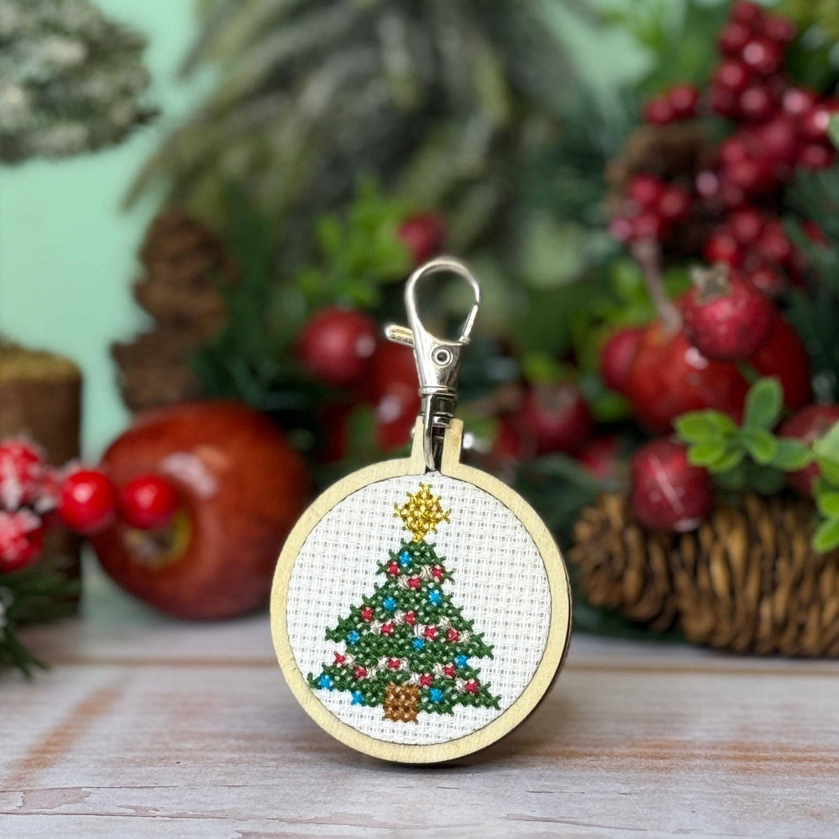 Mini Matchbox Cross Stitch Kit - Christmas Tree