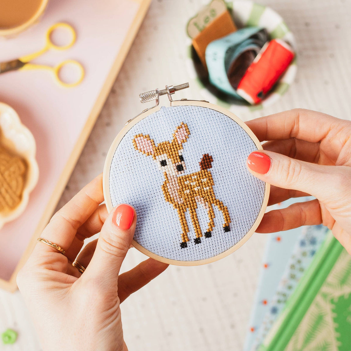 Baby Deer Cross Stitch Kit