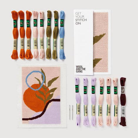 Wool and the Gang Paradise Needlepoint Kit-Stitched Modern