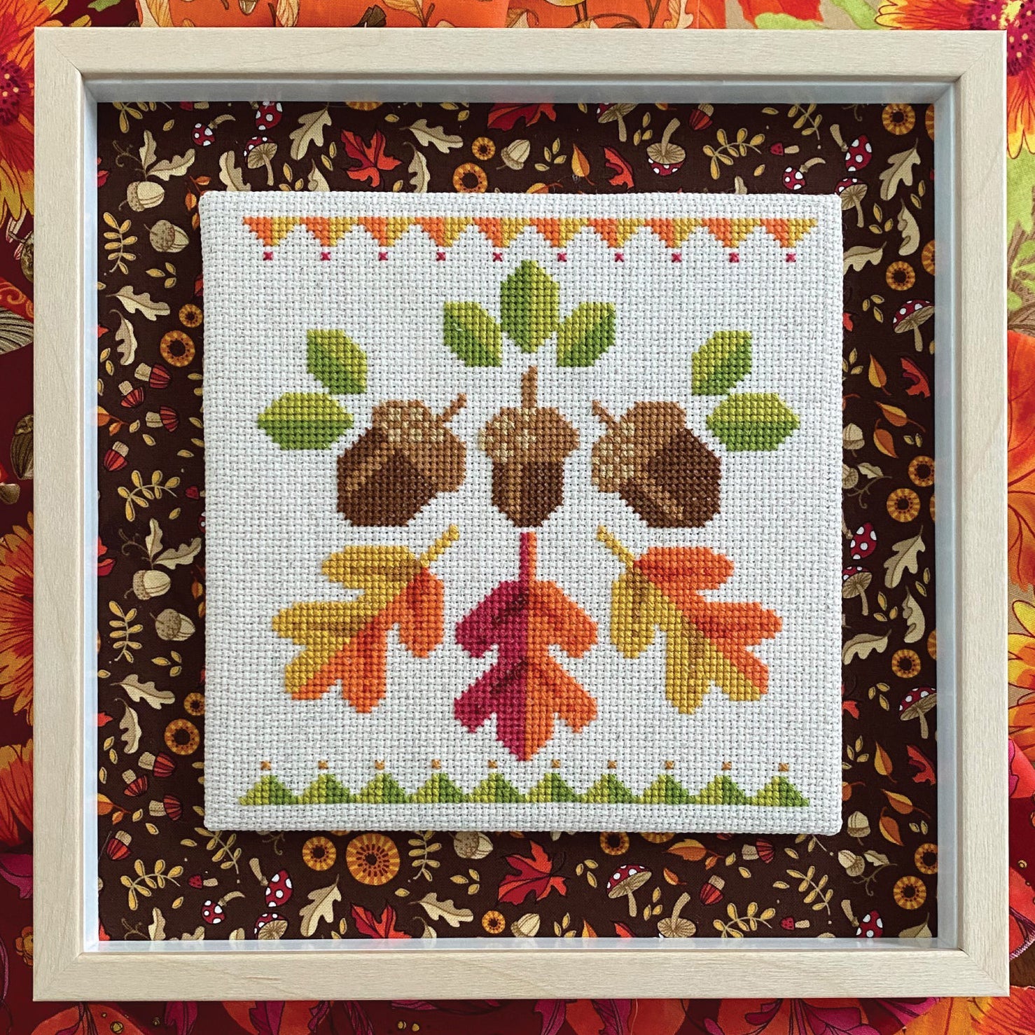 Acorn Trio Cross Stitch Pattern