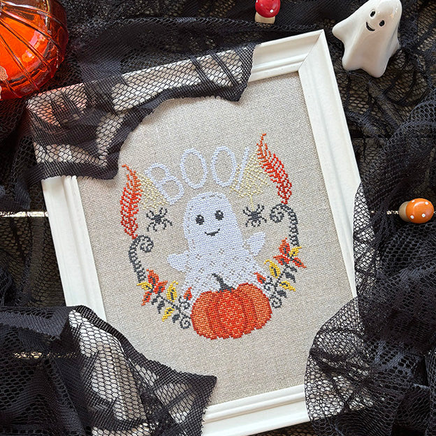 Boo Ghost Cross Stitch Pattern