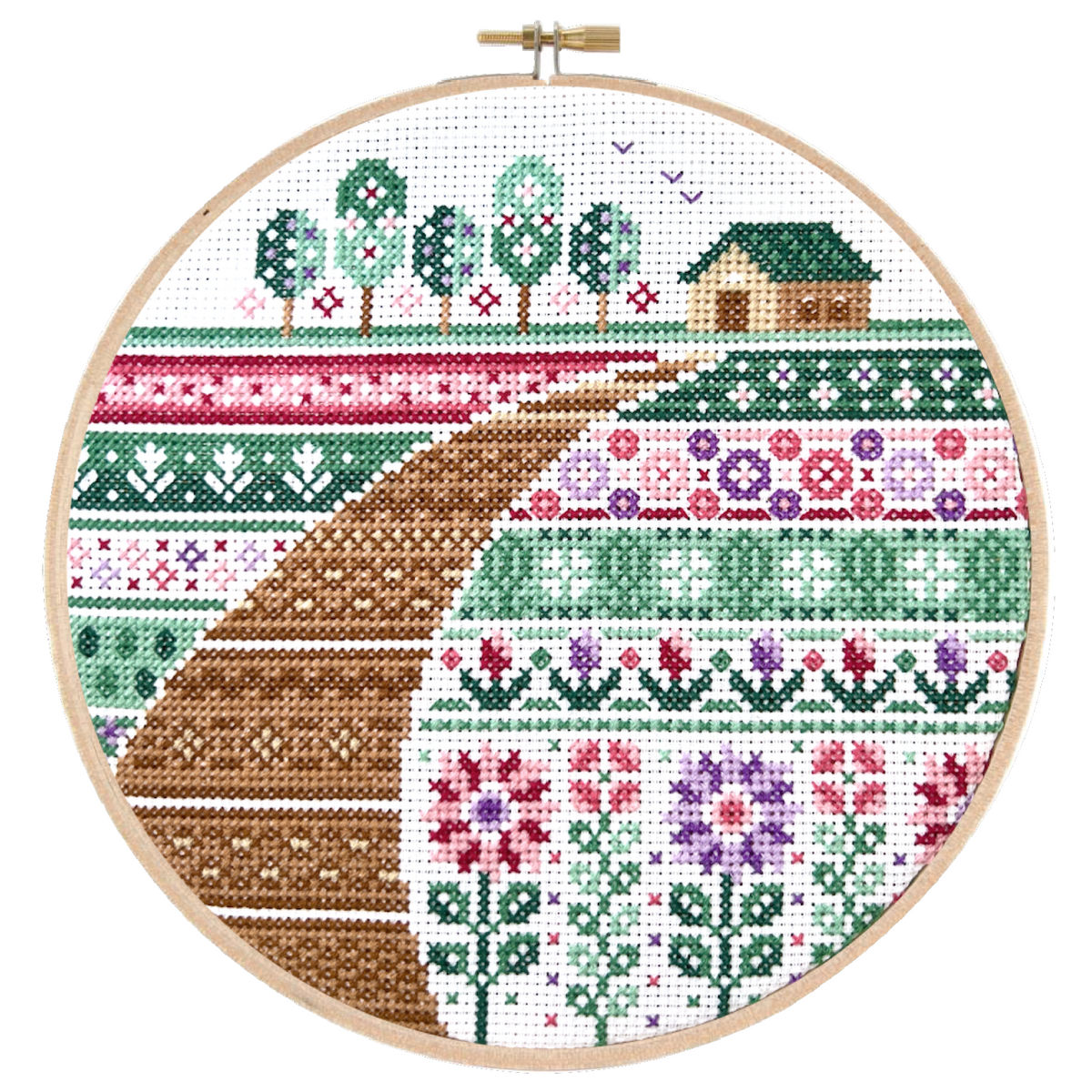 Flower Farm Cross Stitch Pattern